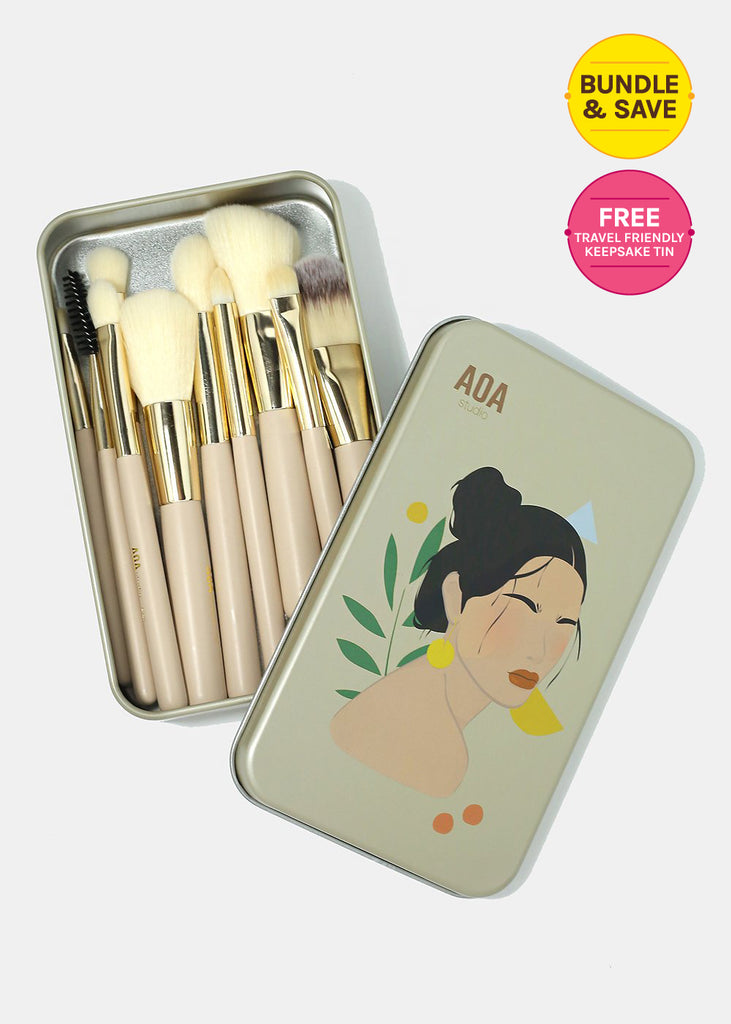 AOA Petite Brush Set + Keepsake Tin  COSMETICS - Shop Miss A