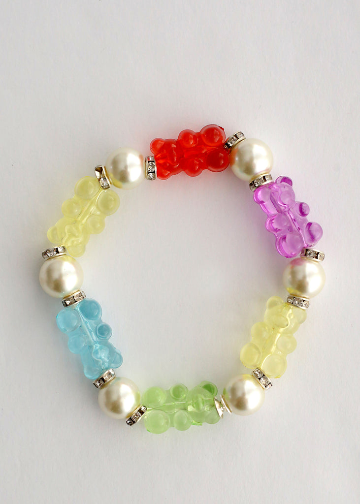 Gummy Bear & Pearl Bracelet Multi/silver JEWELRY - Shop Miss A