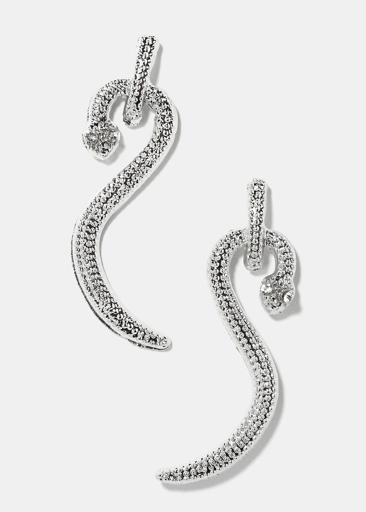 Snake Dangle Earrings Silver SALE - Shop Miss A