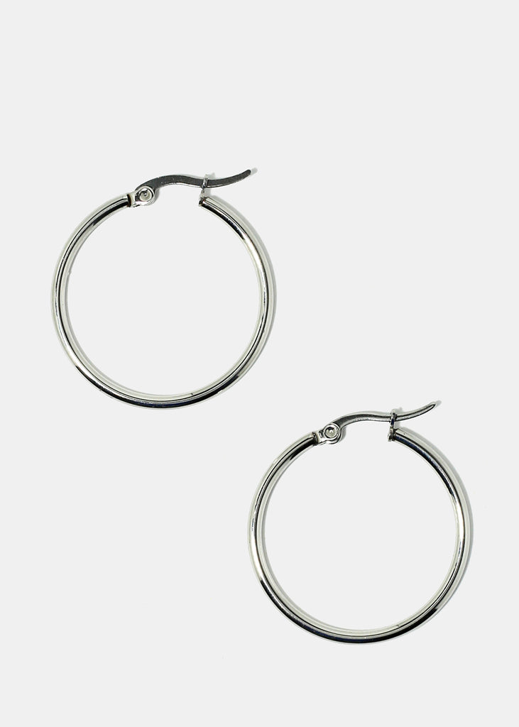 Medium Hoop Earrings Silver JEWELRY - Shop Miss A
