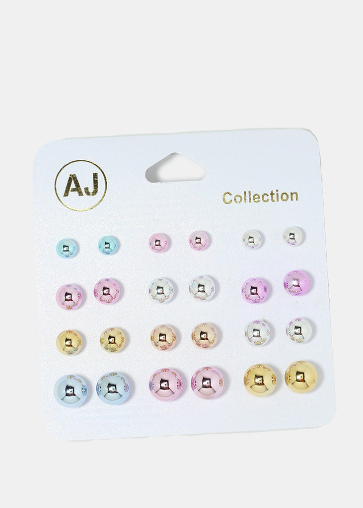 12-Pair Ball Earrings  JEWELRY - Shop Miss A