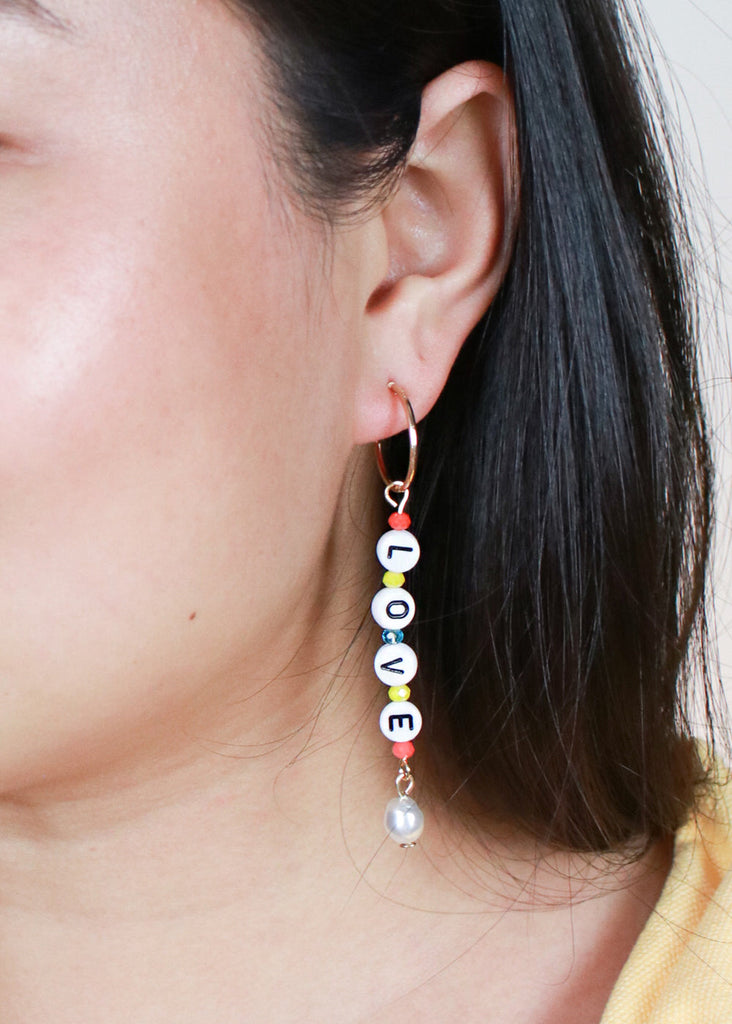 LOVE Bead Dangle Earrings  JEWELRY - Shop Miss A