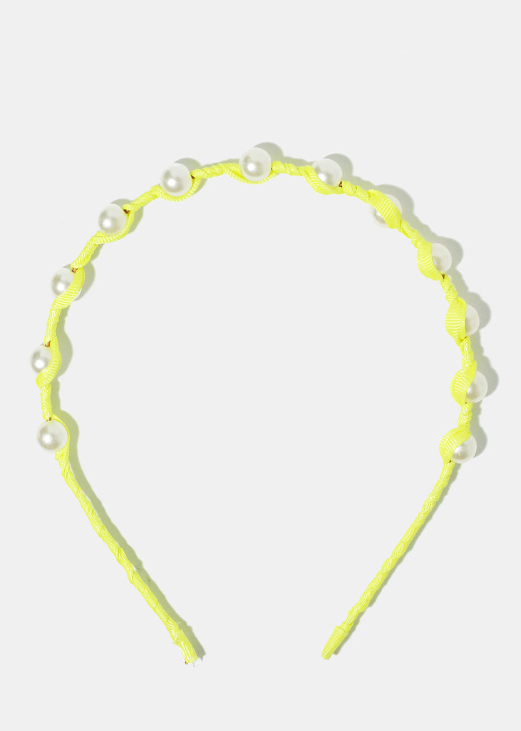 Pearl Colorful Headband Yellow HAIR - Shop Miss A