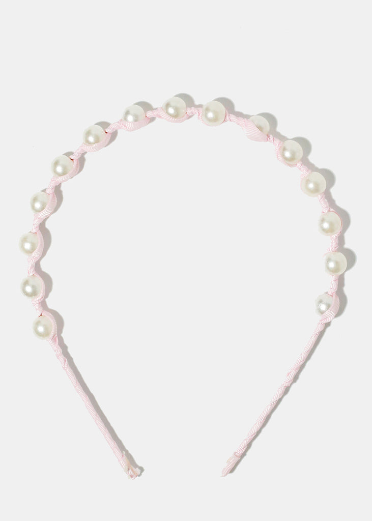 Pearl Colorful Headband Light Pink HAIR - Shop Miss A