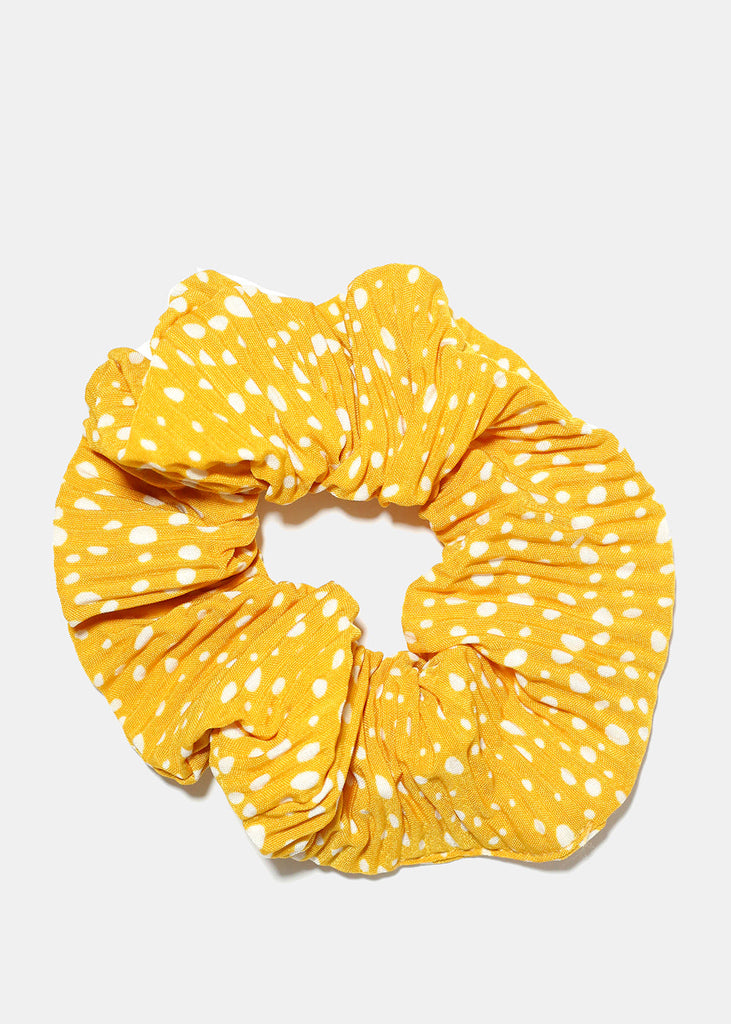 Polka Dot Ridged Scrunchie Yellow HAIR - Shop Miss A
