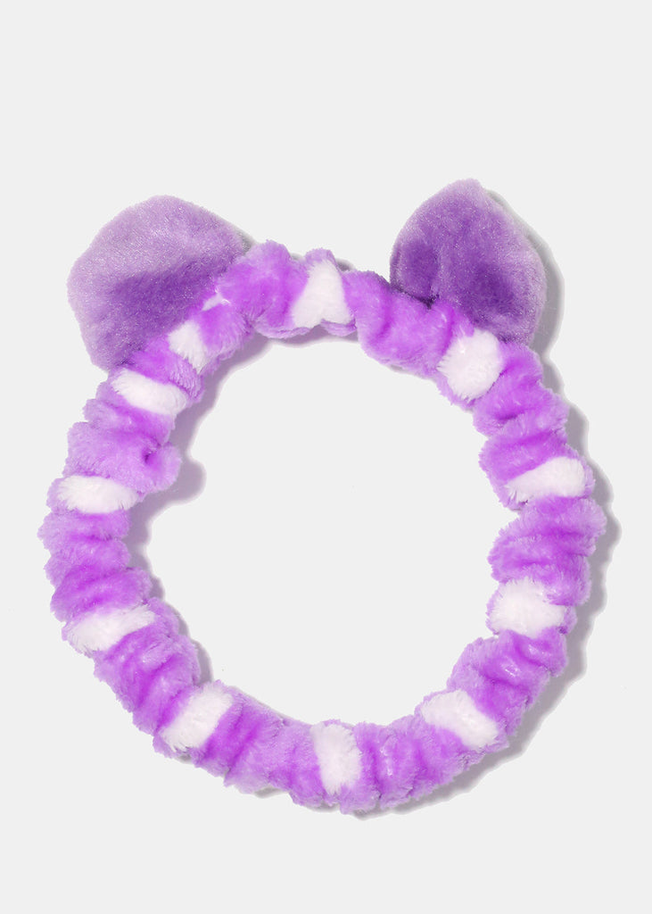 Polka Dot Spa Headband Purple HAIR - Shop Miss A