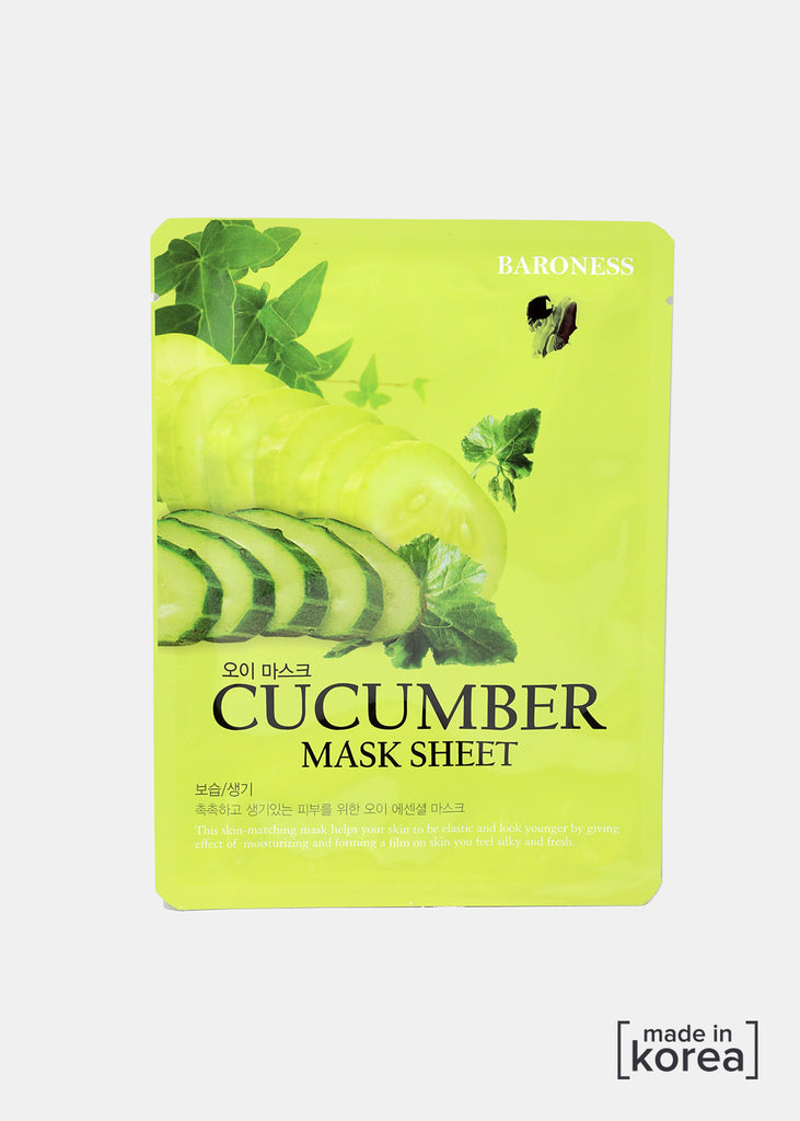 Baroness Sheet Mask- Cucumber  Skincare - Shop Miss A