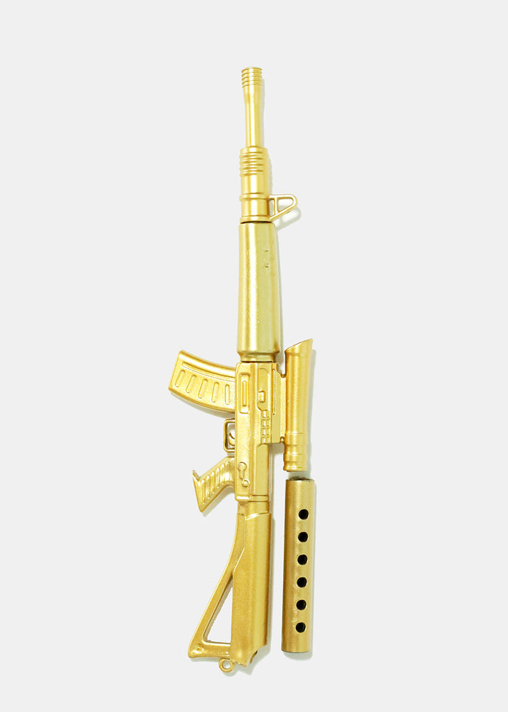 AR15 gun pen with silencer Gold Gold ACCESSORIES - Shop Miss A