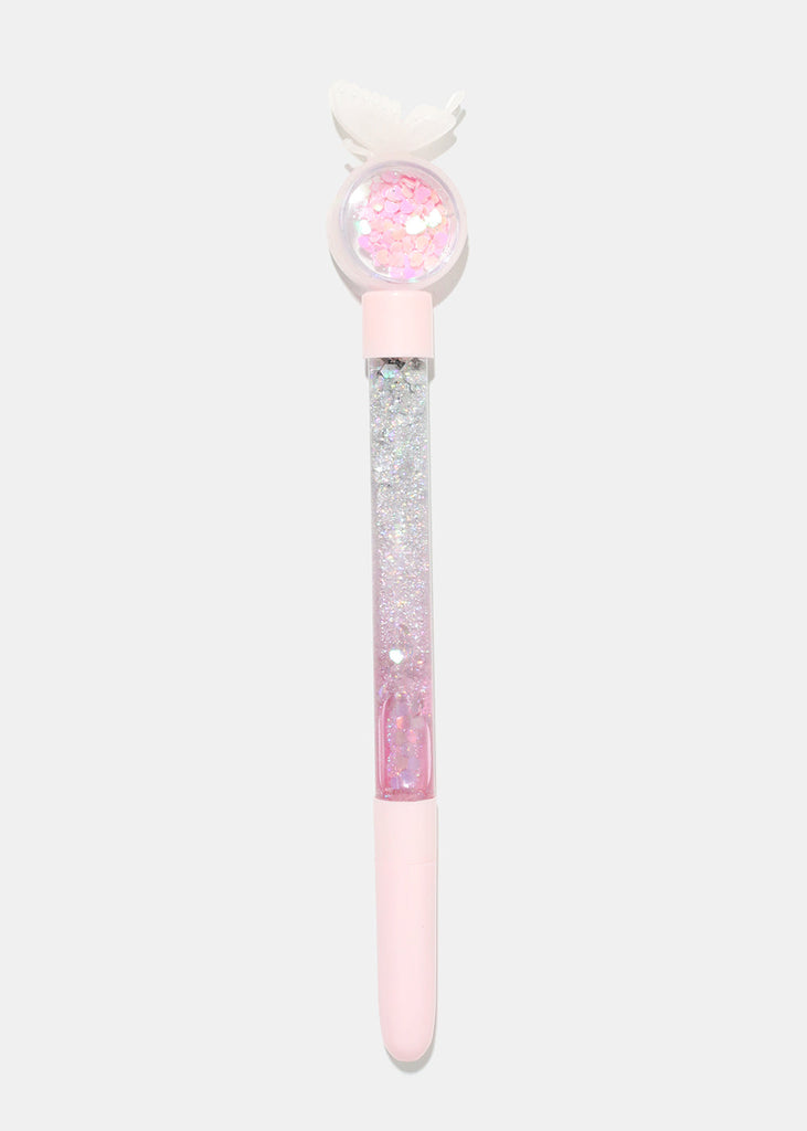 Wonderland Butterfly Glitter Pen Pink ACCESSORIES - Shop Miss A
