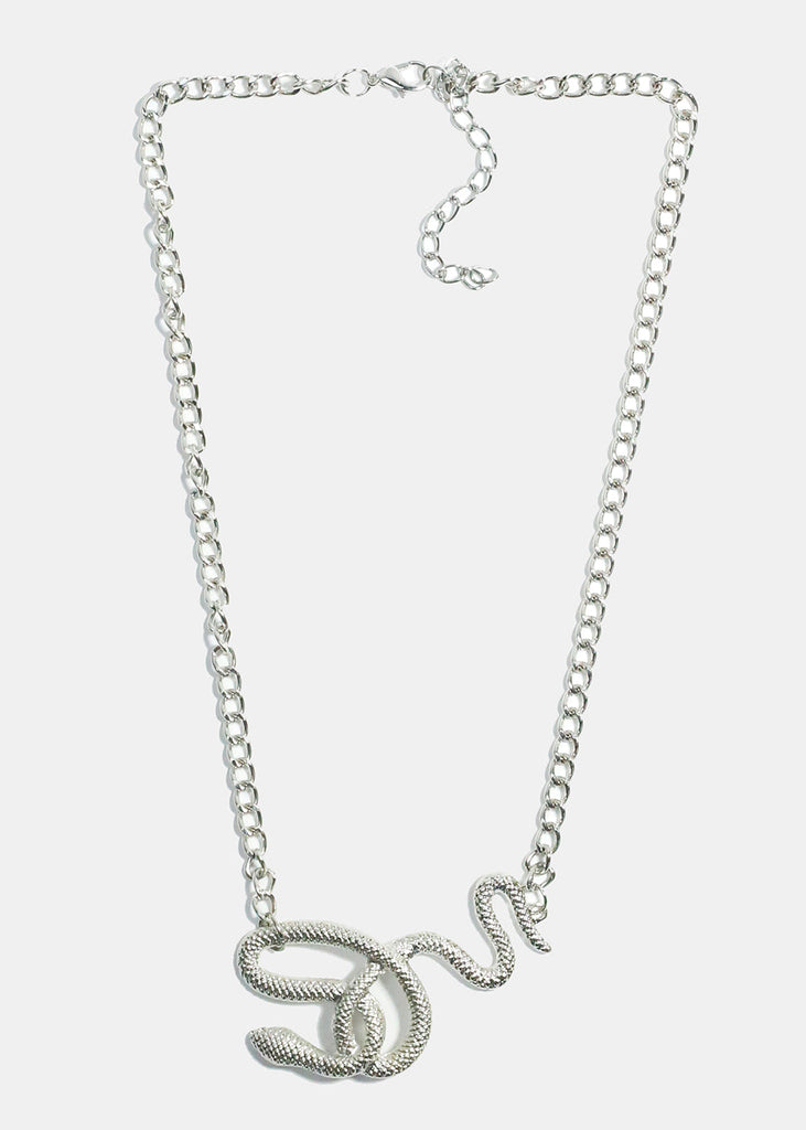 Snake Chain Necklace Silver JEWELRY - Shop Miss A