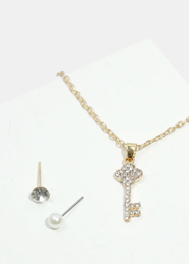 Lock and Key Necklace Gold Key JEWELRY - Shop Miss A