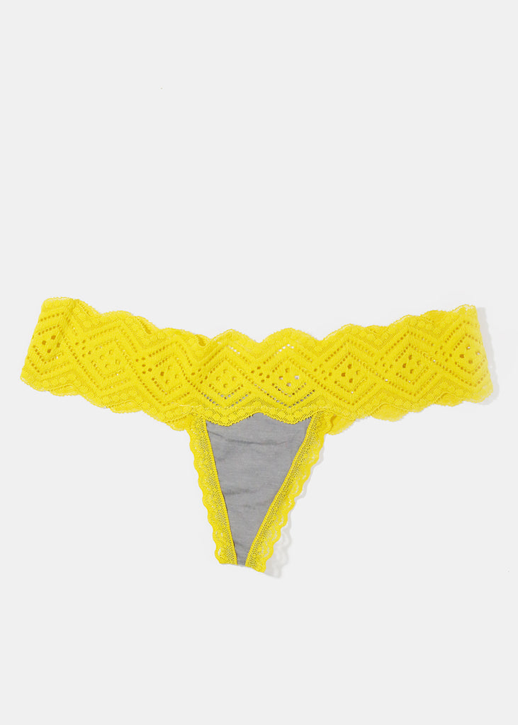 Yellow Lace Lady Thong  ACCESSORIES - Shop Miss A