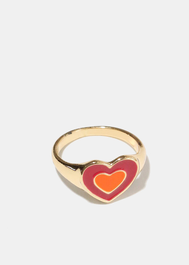 Heart Ring Orange JEWELRY - Shop Miss A
