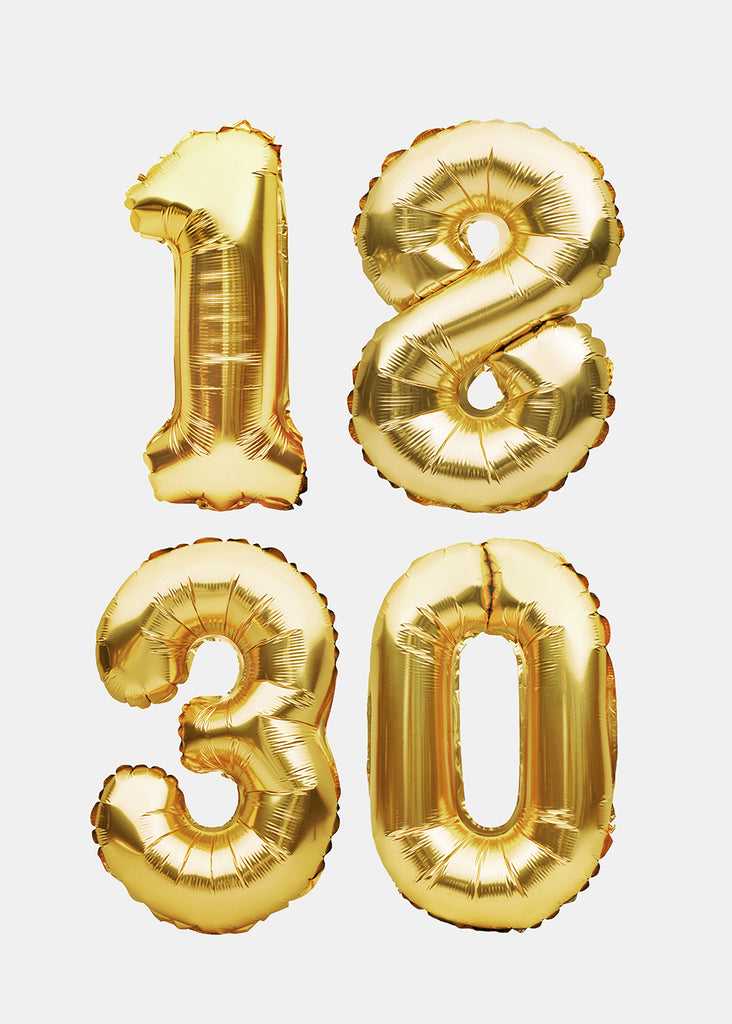 Official Key Items Party Balloons- Gold Numbers  LIFE - Shop Miss A