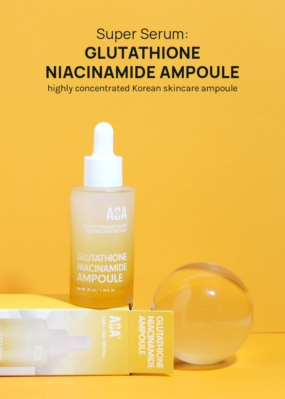 AOA Skin Glutathione Niacinamide Ampoule 34ml  Shop Miss A