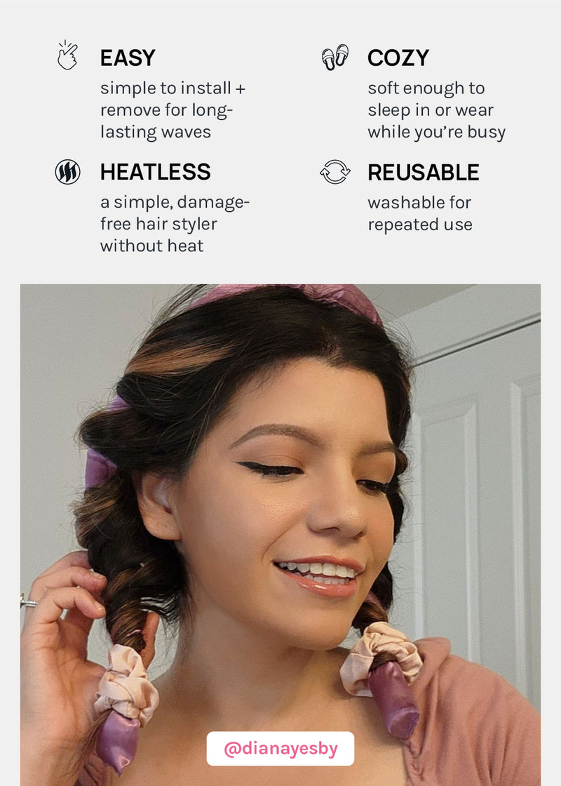 AOA Heat-free Satin Hair Curling Rod - Black  HAIR - Shop Miss A