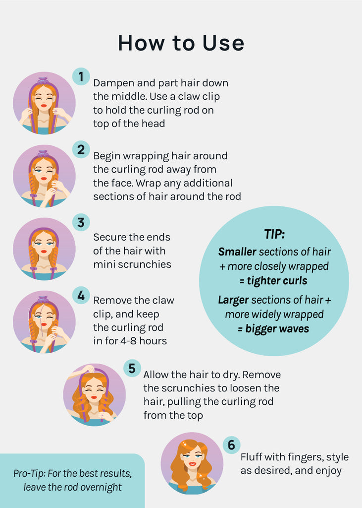 AOA Heat-free Satin Hair Curling Rod - Purple  HAIR - Shop Miss A