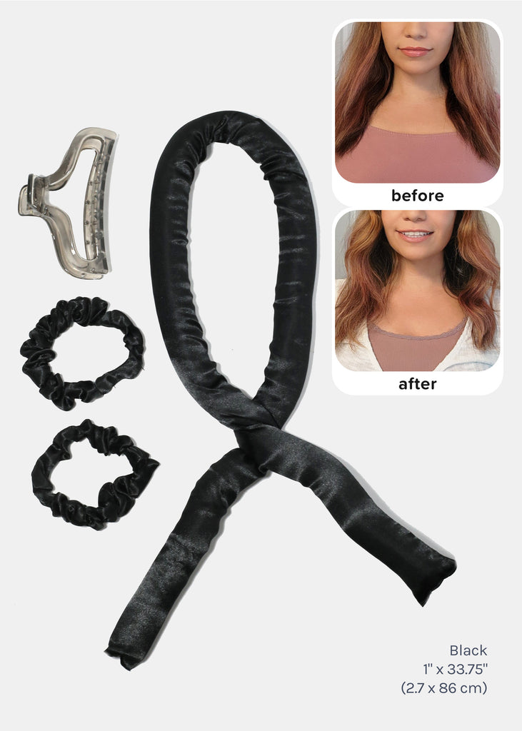 AOA Heat-free Satin Hair Curling Rod - Black  HAIR - Shop Miss A