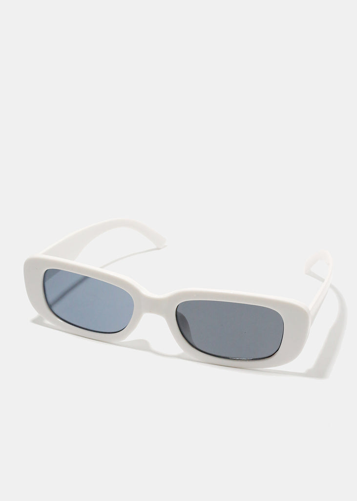 A+ White Retro Rectangle Sunglasses  ACCESSORIES - Shop Miss A