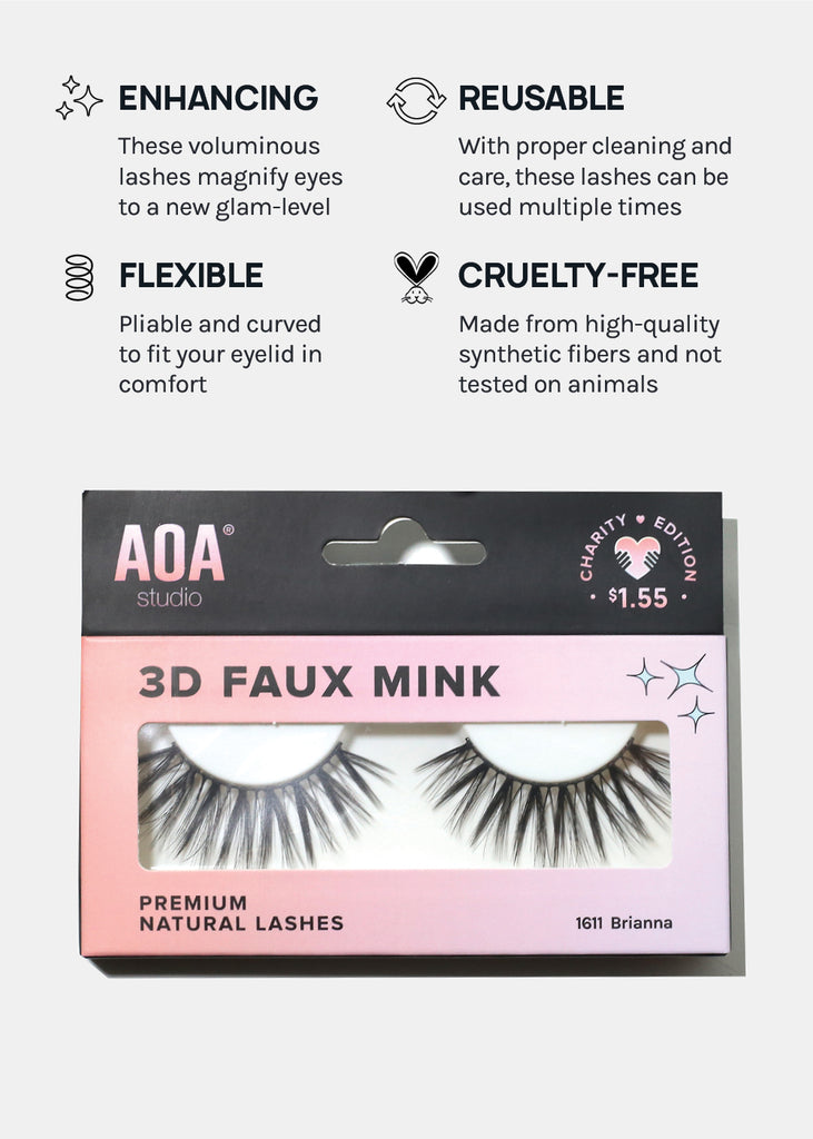 Paw Paw: 3D Faux Mink Lashes - Brianna  COSMETICS - Shop Miss A