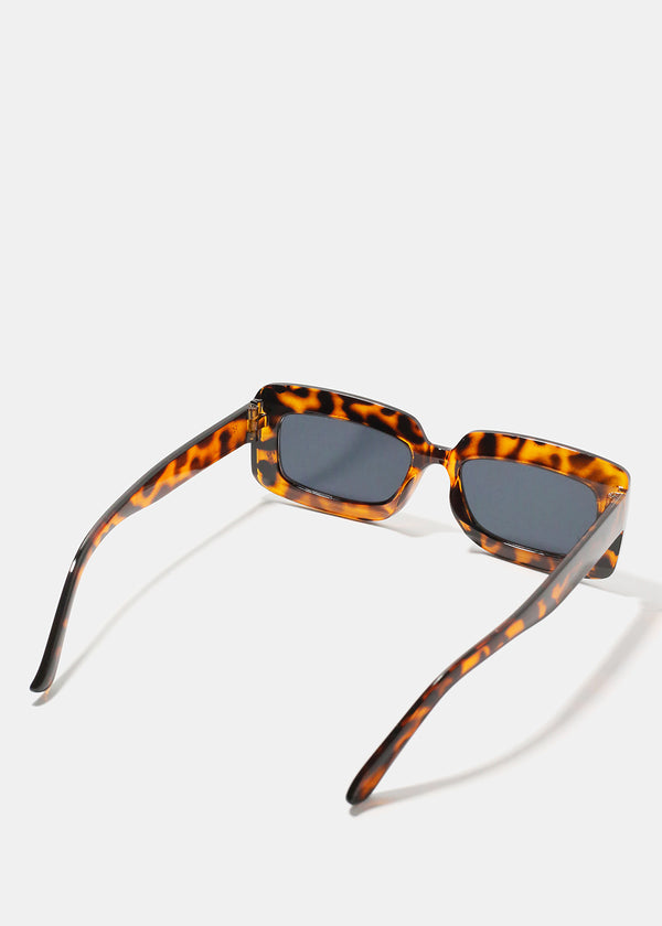 A+ Cheetah Print Rectangular Framed Retro Sunglasses  ACCESSORIES - Shop Miss A