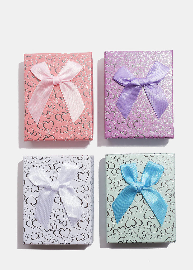 Small Gift Box with Bow & Heart Prints  ACCESSORIES - Shop Miss A