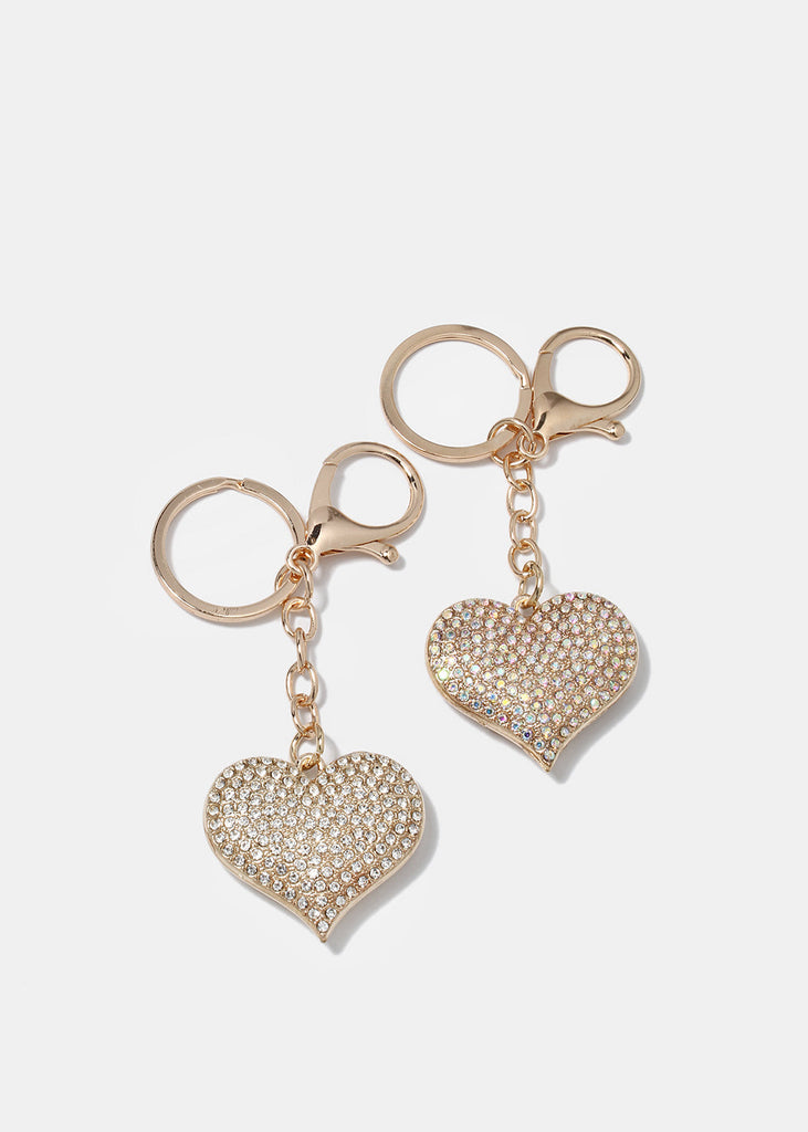 Rhinestone Heart Keychain  ACCESSORIES - Shop Miss A