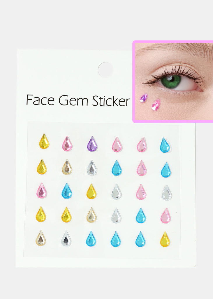 Teardrop Face Gem Stickers COSMETICS - Shop Miss A