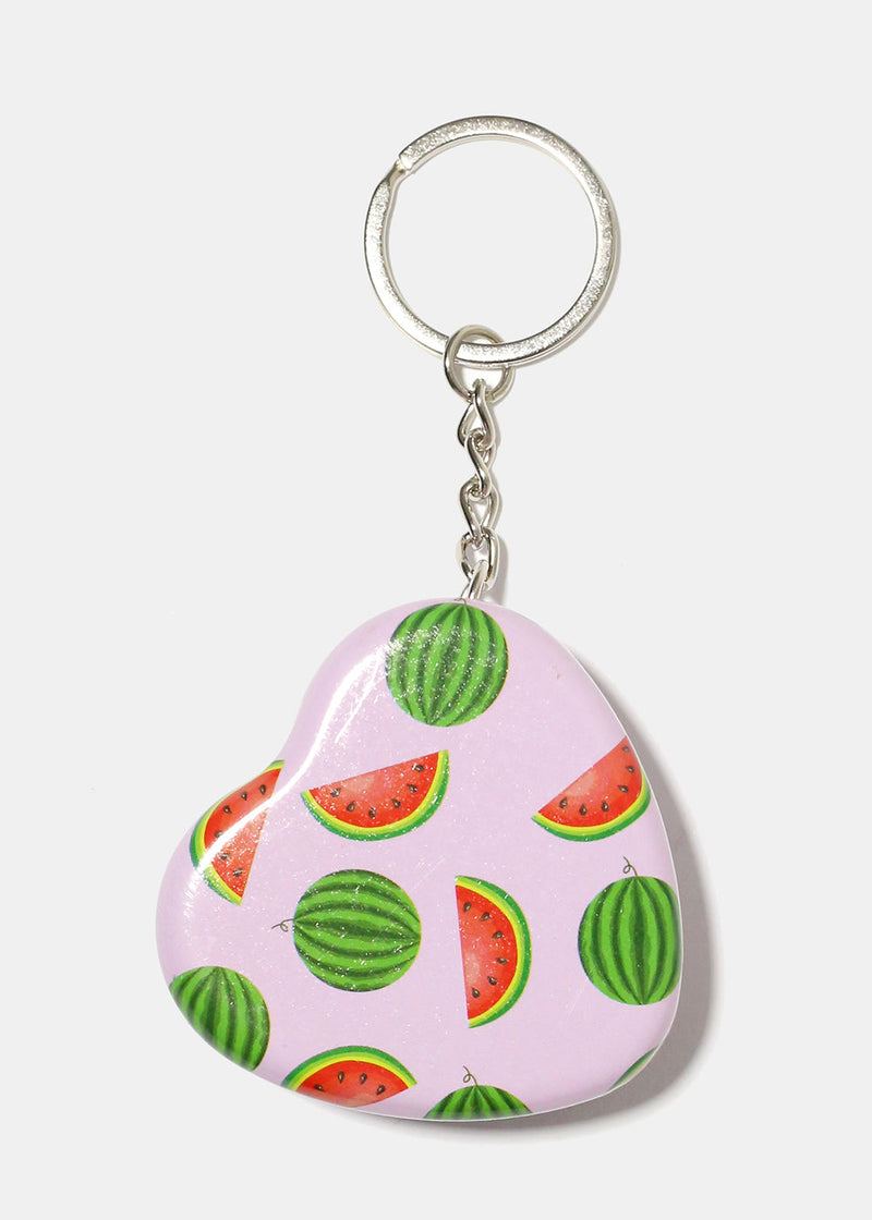 Fruit Print Tin Keychain Watermelons ACCESSORIES - Shop Miss A