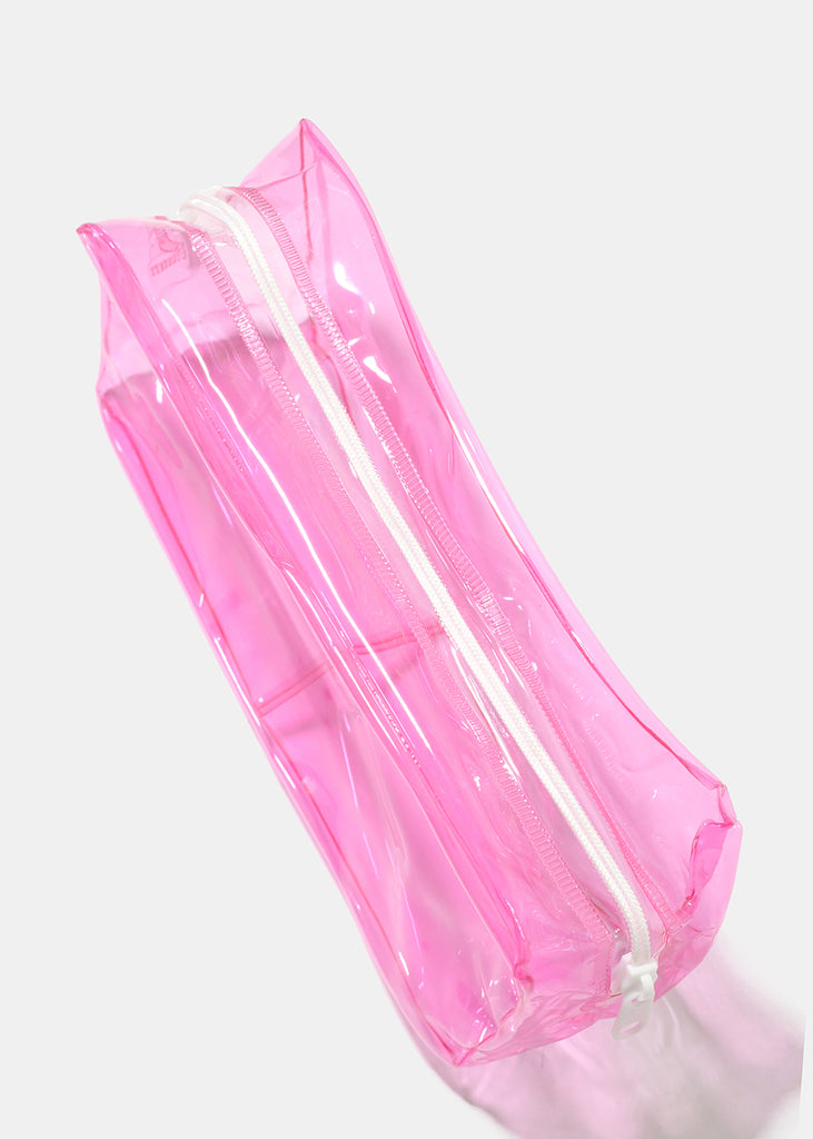 Transparent Pencil Pouch Pink ACCESSORIES - Shop Miss A