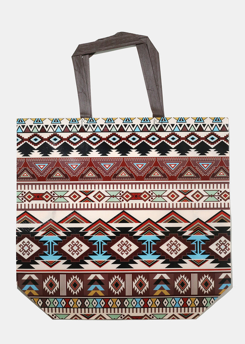Reusable Tribal Print Shopping Bag Style 3 ACCESSORIES - Shop Miss A