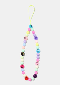 Smiley Face Phone Strap Wristlet Style 1 ACCESSORIES - Shop Miss A