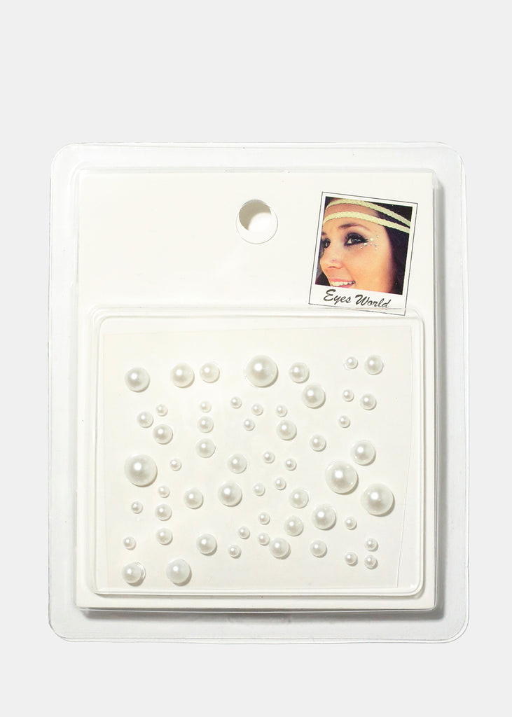 Pearl Face Gem Stickers White COSMETICS - Shop Miss A