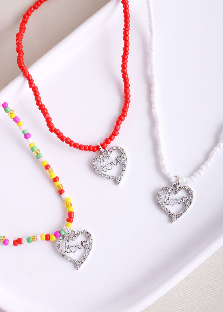Rhinestone Heart Charm Bead Waist Chain  ACCESSORIES - Shop Miss A