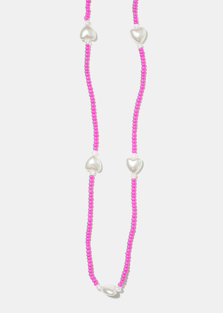 Heart Shape Pearl Bead Waist Chain Pink ACCESSORIES - Shop Miss A