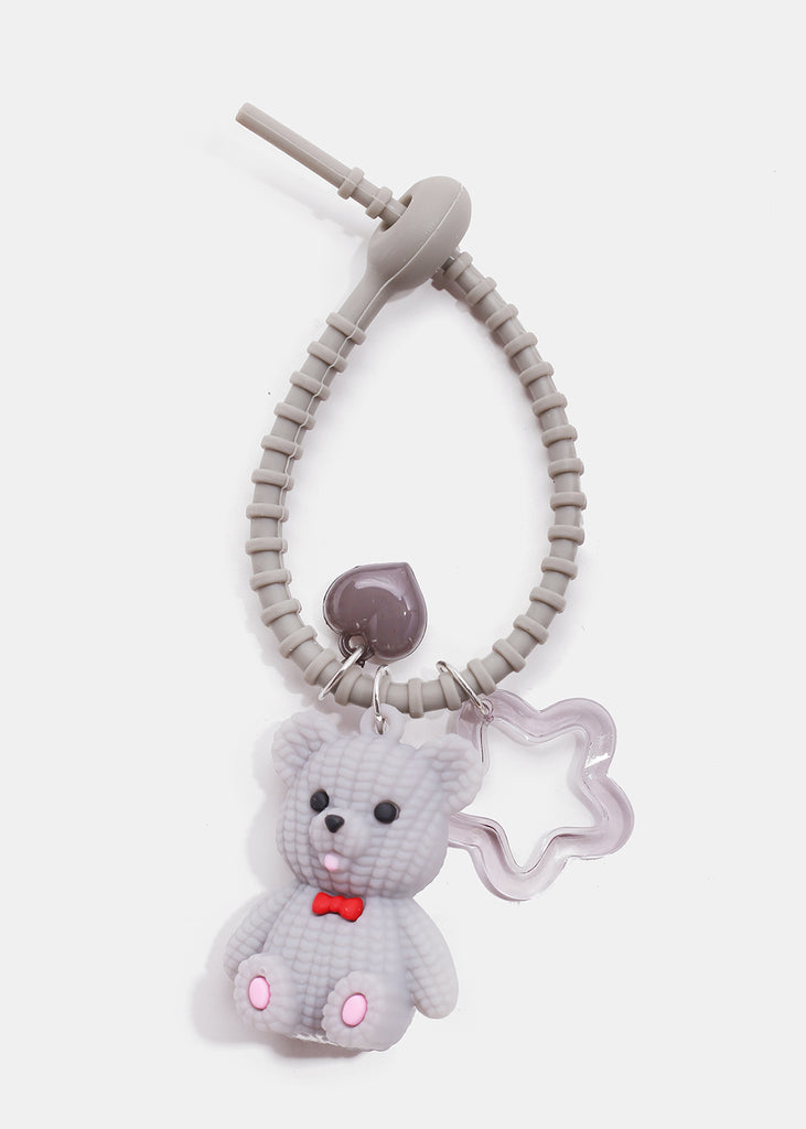 Bear Key Chain Grey ACCESSORIES - Shop Miss A