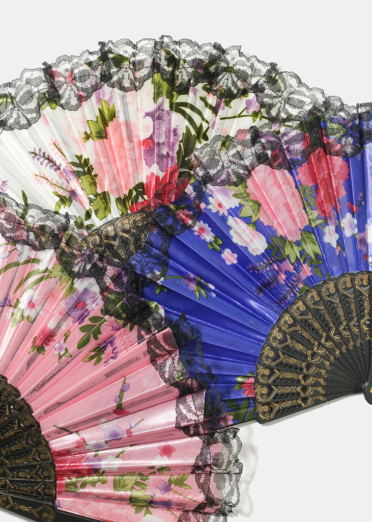 Hand Fan with Flowers  ACCESSORIES - Shop Miss A