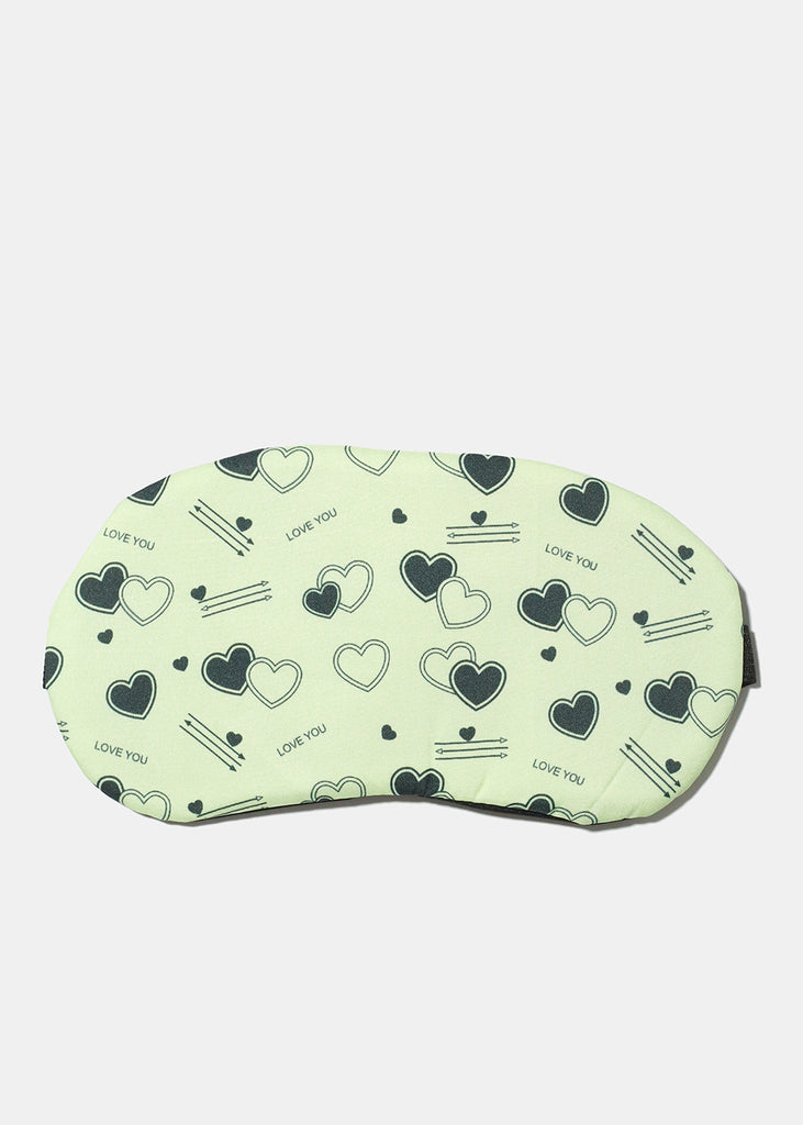 Heart Eye Sleeping Mask Mint ACCESSORIES - Shop Miss A
