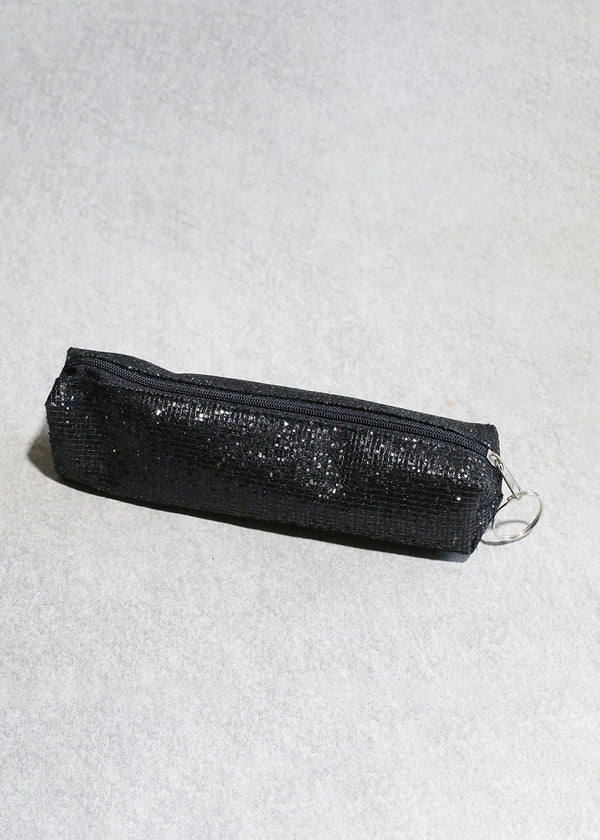 Glitter Pencil Bag Black ACCESSORIES - Shop Miss A