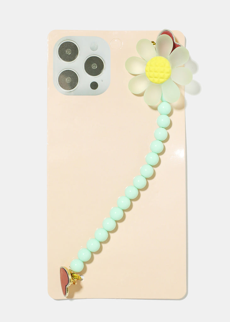Flower & Bead Phone Strap G. Mint ACCESSORIES - Shop Miss A