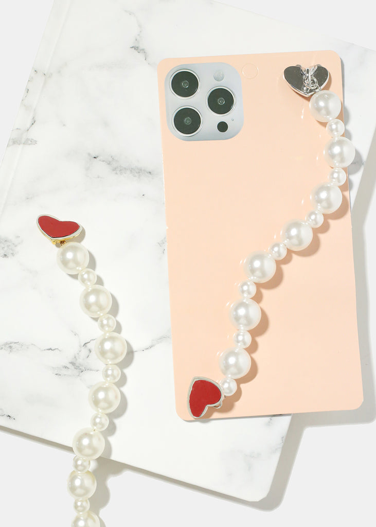 Pearl Heart Phone Strap  ACCESSORIES - Shop Miss A