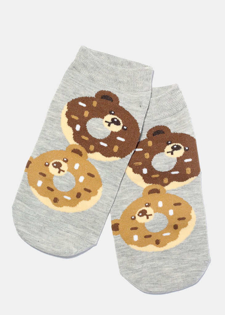 Ankle Bear Socks Grey ACCESSORIES - Shop Miss A