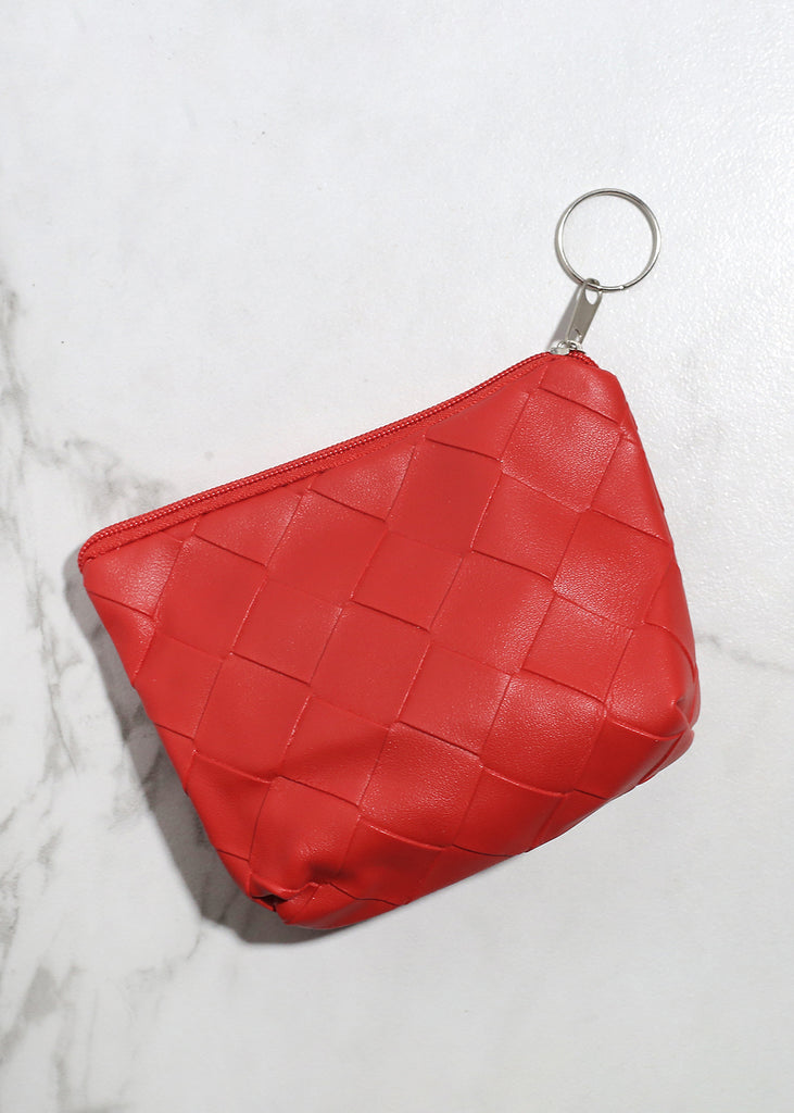 Faux Leather Coin Purse Red ACCESSORIES - Shop Miss A