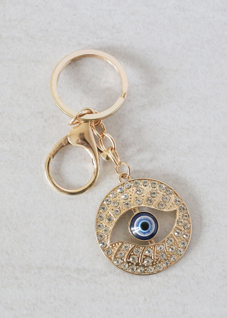 Evil Eye Keychain Gold/Black ACCESSORIES - Shop Miss A