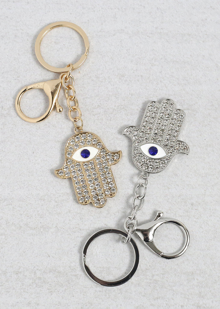 Hamsa Hand Evil Eye Keychain - Main Image