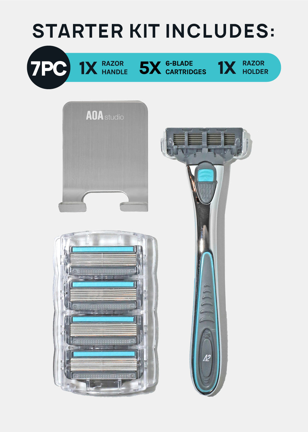 Axol Razor Kit A2 Men's 6-Blade Razor Starter Kit – Shop Miss A