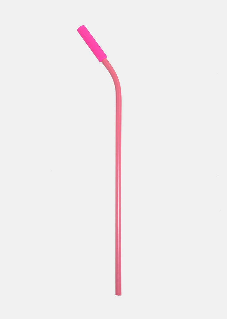 Official Key Items ReUse Metal Straw: Pink Long Bent  LIFE - Shop Miss A