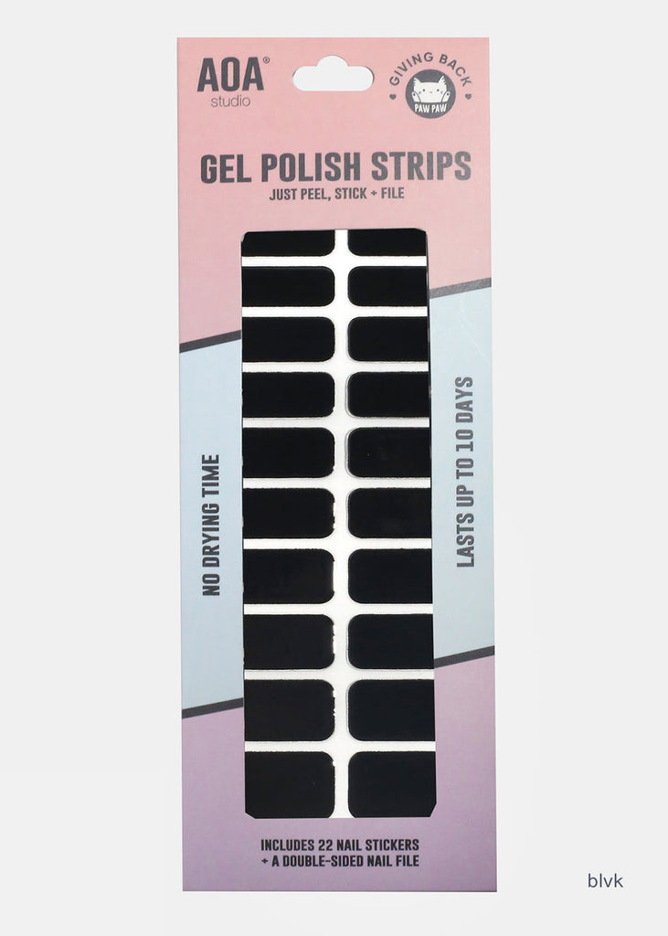 AOA Paw Paw Gel Polish Strips: Blvk  NAILS - Shop Miss A