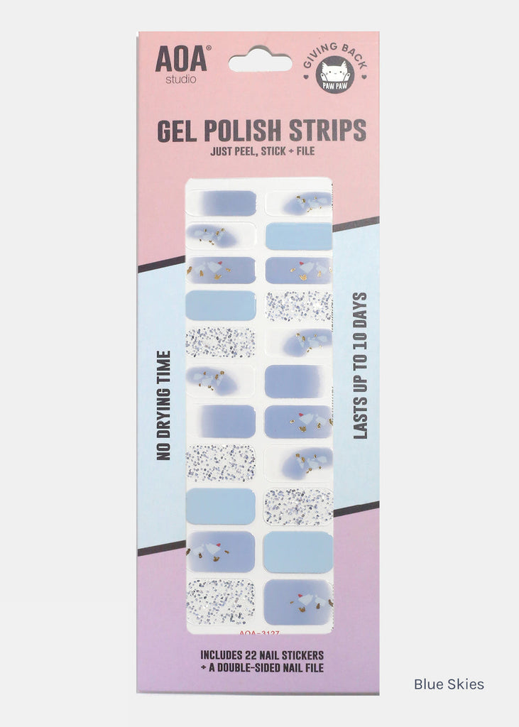 AOA Paw Paw Gel Polish Strips: Blue Skies  NAILS - Shop Miss A