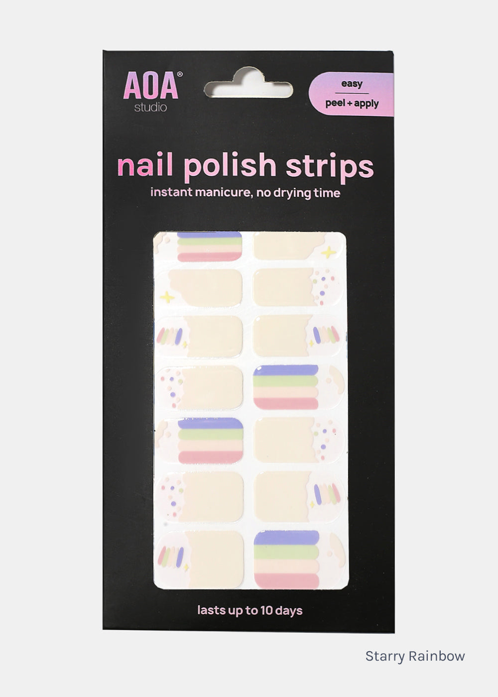 AOA Nail Polish Strips: Starry Rainbow – Shop Miss A